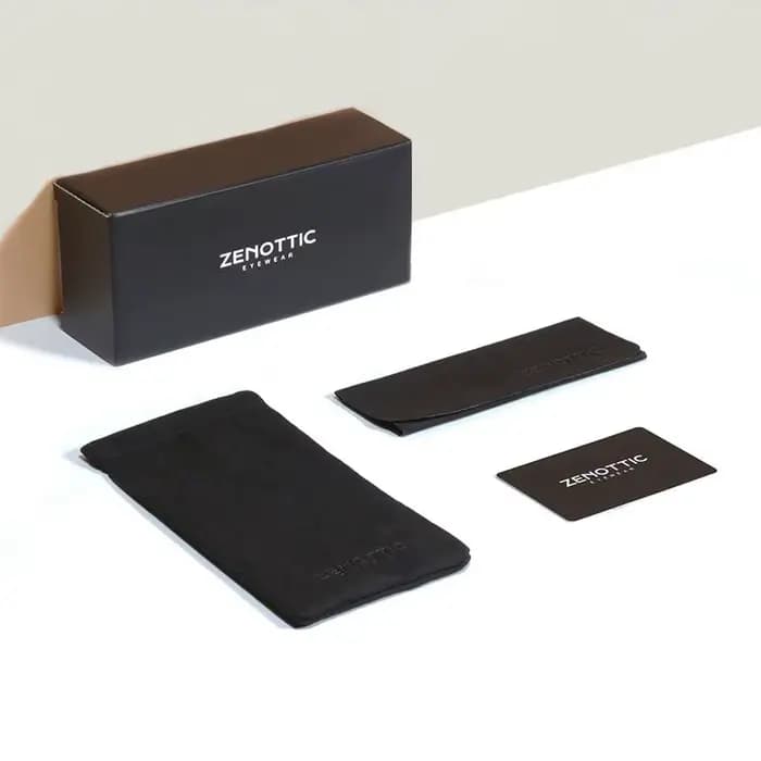 ZENOTTIC lunettes de Prescription demi-sans monture hommes Anti lumière bleue lunettes optiques phot