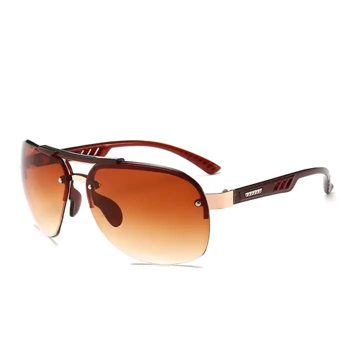 Lunettes de soleil vintage pour hommes, monture PC, style pilote, classiques, de marque, avec verres