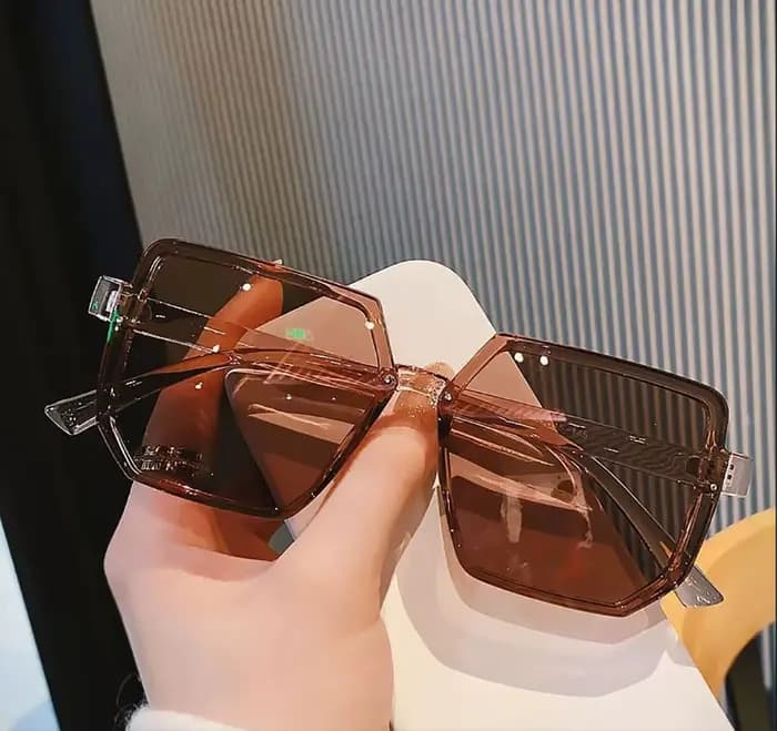 Lunettes de soleil Vintage à grande monture pour femmes et hommes, carrées de marque, rétro, lunette