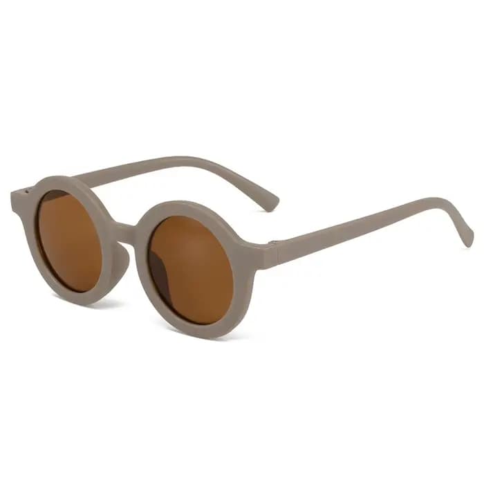 Lunettes de soleil pour enfants, monture ronde de style insert, lunettes de soleil pour bébés de 1 à