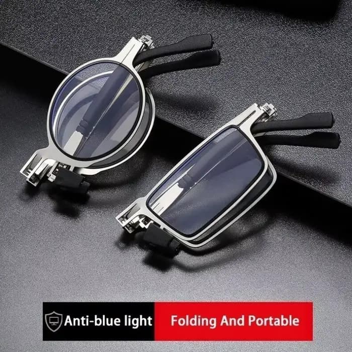 Lunettes de lecture pliantes rétro pour hommes/femmes, monture métallique, Anti-lumière bleue, avec