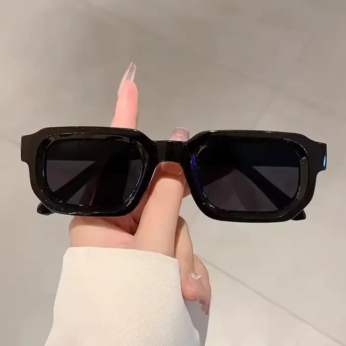 Nouveaux hommes Vintage Rectangle cadre lunettes de soleil mode rétro lunettes de soleil marque de l