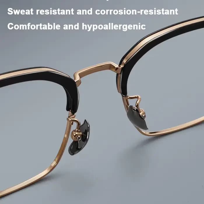 Lunettes de vue rétro de luxe américaines, réplique, grande taille 140 mm, monture en acétate et tit