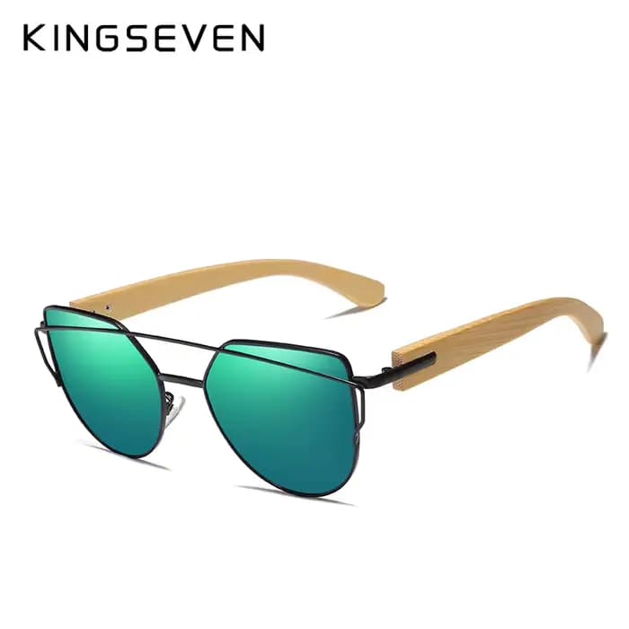 KINGSEVEN-lunettes de soleil en bambou fait à la main, pour hommes et femmes, Design de marque origi