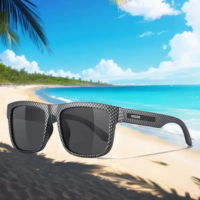 Nouvelles Lunettes de Soleil Polarisées KDEAM 2025 pour Hommes, Monture Blanche, Protection UV400, V