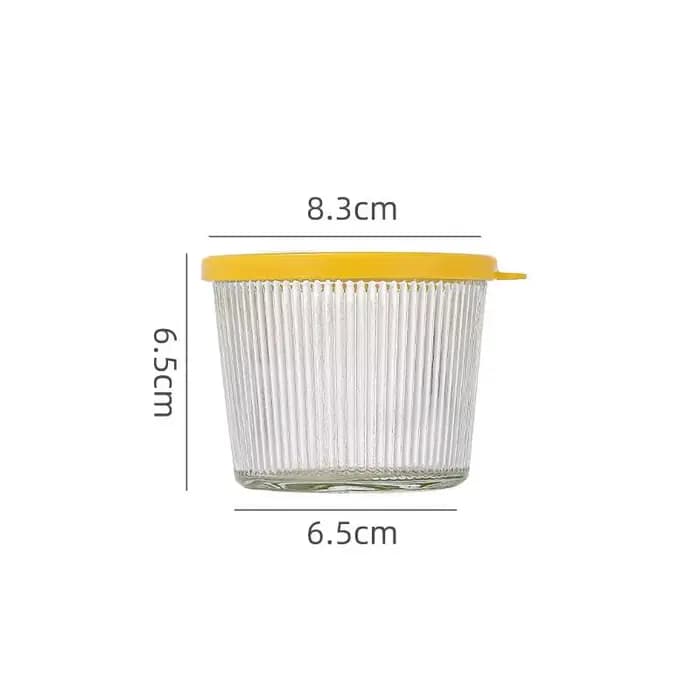 1/4PCS 200ML Pots de conservation en verre transparent épais, récipients multifonctionnels pour la c