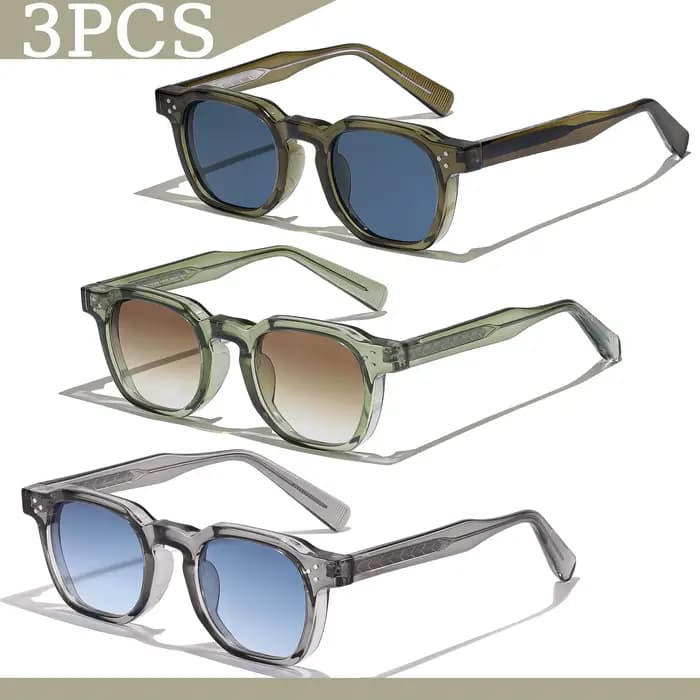 1/2/3 pièces en gros nouveau carré rétro lunettes De Soleil hommes mode Punk lunettes De Soleil femm