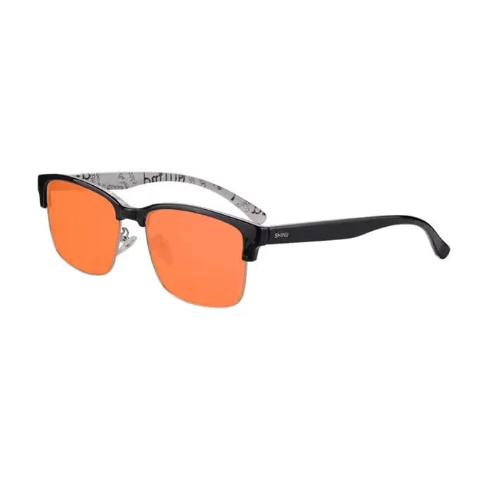 SHINU lunettes à lentilles rouges hommes meilleur sommeil lentille rouge lumière bleue bloquant les