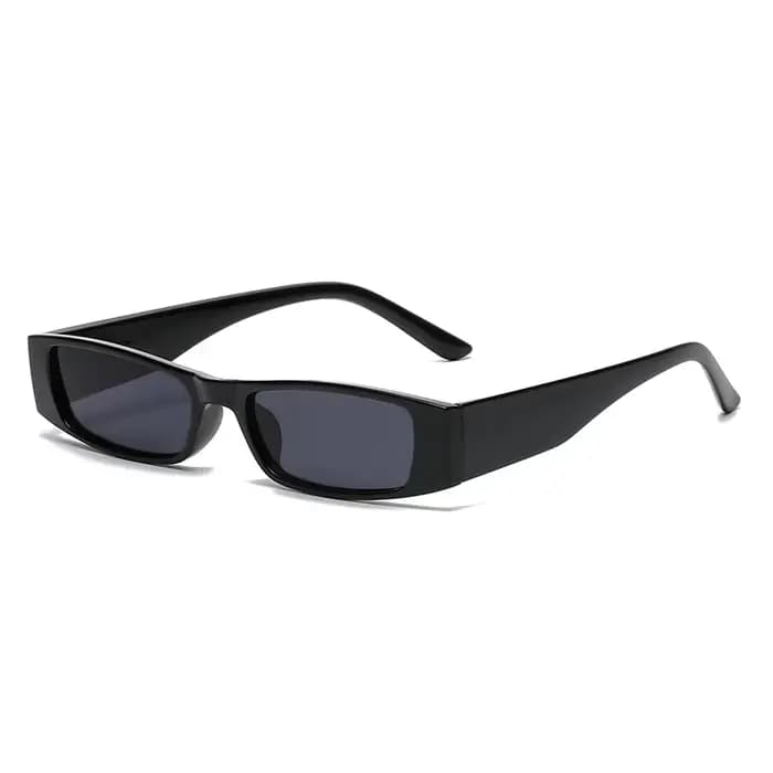 Lunettes de soleil rectangulaires pour femmes, petites lunettes de soleil noires de styliste de marq
