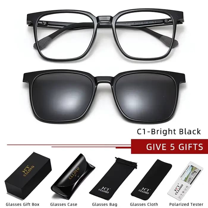 CLLOIO pince magnétique optique lunettes de soleil hommes polarisées myopie lunettes de Prescription