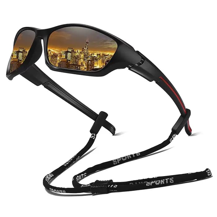 Lunettes de soleil de sport avec chaîne pour hommes et femmes