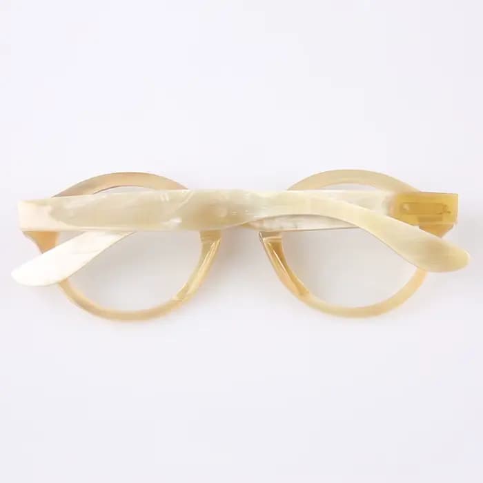 Lunettes rondes transparentes en écaille de tortue