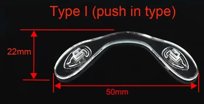20 coussinets de nez en silicone pour lunettes