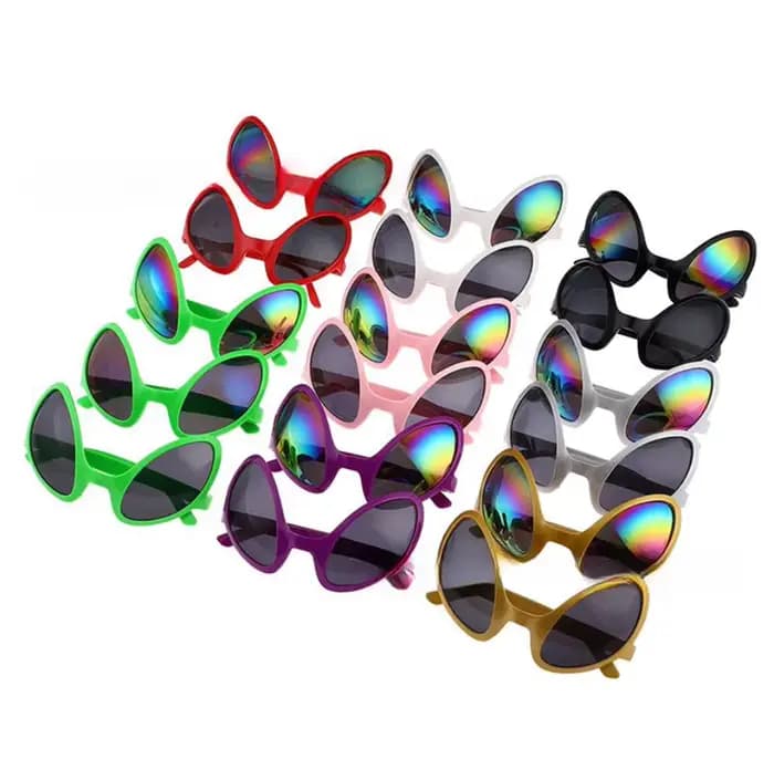 1Pc mode vacances danse lunettes de soleil hommes femmes multicolore cadre exagéré drôle