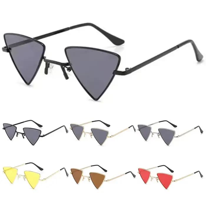 Petites lunettes de soleil triangulaires Hiphelicopter pour femmes et hommes