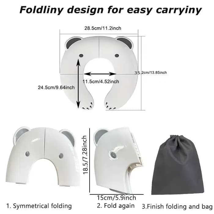 Siège de toilette de voyage pliable Portable pour enfants, avec coussin en Silicone antidérapant, siège d'entraînement pour les tout-petits, garçons et filles