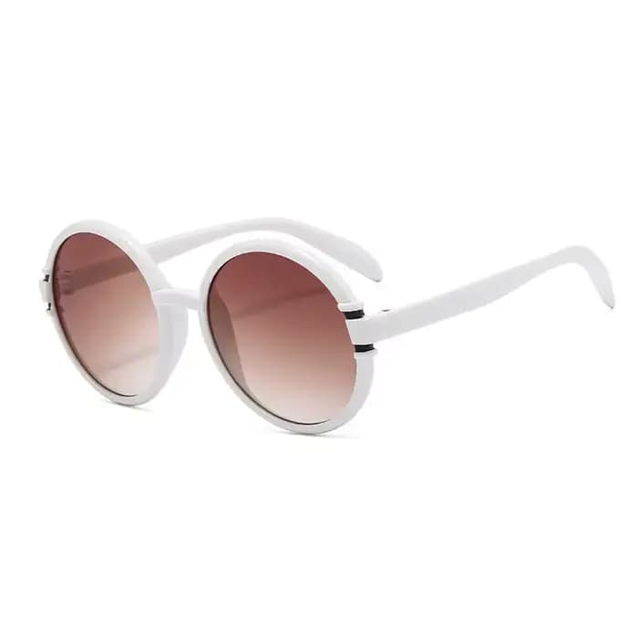 Lunettes de soleil rondes de styliste de marque de luxe pour femmes et hommes, Vintage, à la mode, Punk, surdimensionnées, à grande monture