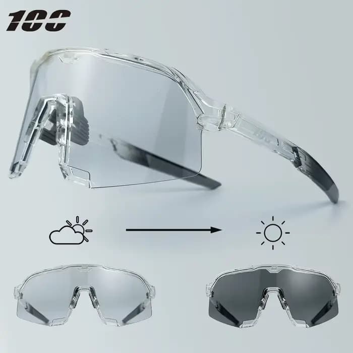 Lunettes de cyclisme photochromiques 100% pour hommes et femmes