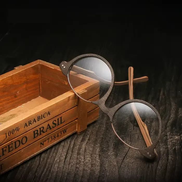 Lunettes de soleil en bois uni pour hommes et femmes