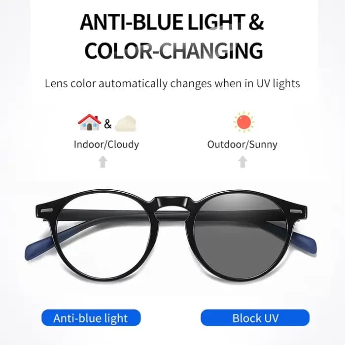 Lunettes rondes Anti rayons bleus pour hommes et femmes