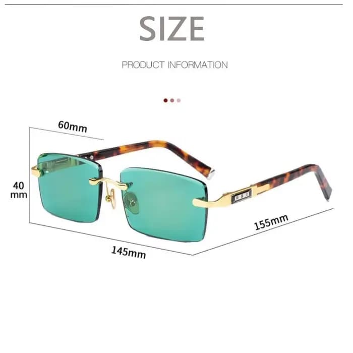 Lunettes de soleil rétro sans cadre pour hommes