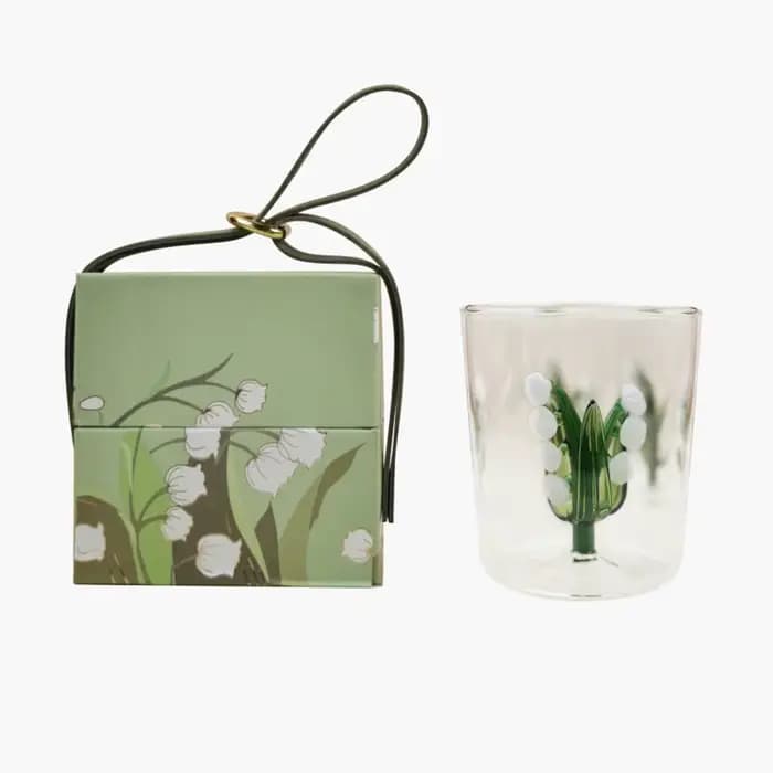 Muguet de mai Cadeau de tasse en verre pour amoureux, faveurs de mariage créatives, verre à vin, tasse à café, bière, tasse à thé, romantique, vente en gros
