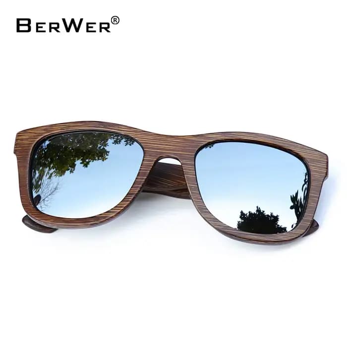 BerWer-Lunettes de soleil polarisées en bambou et bois