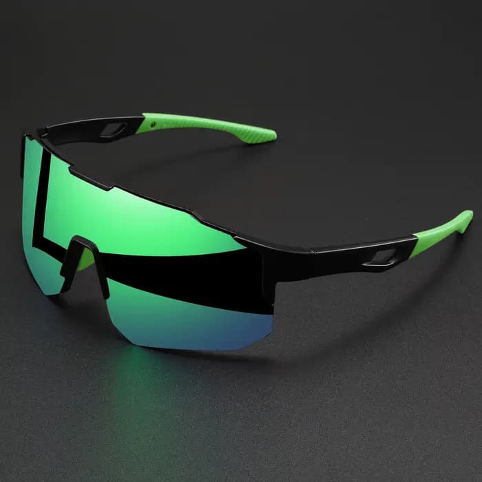 Lunettes de soleil de sport colorées surdimensionnées – Conception enveloppante