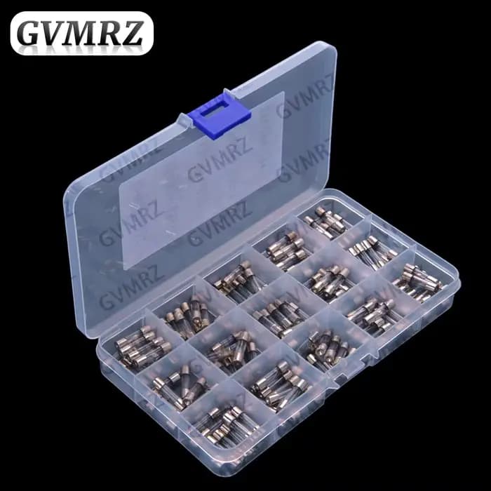 15 valeurs 0,1A-20A Ensembles de fusibles en verre 5x20mm, 150 pièces: 0,1A 0,2A 0,25A 0,5A 1A 1,5A 2A 3A 4A 5A 8A 10A 12A 15A 20A