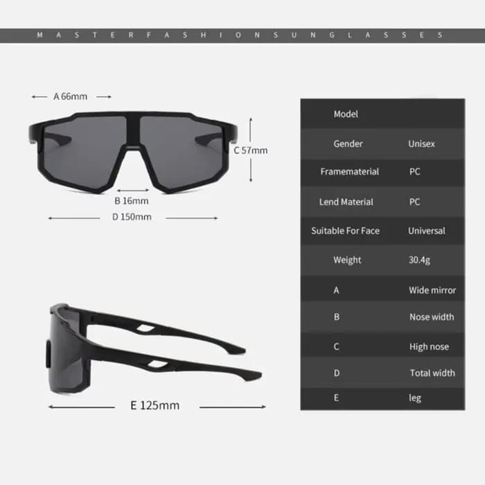 Nouvelles lunettes de soleil de cyclisme grand cadre UV400 nuances Protection UV Sports de plein air coupe-vent