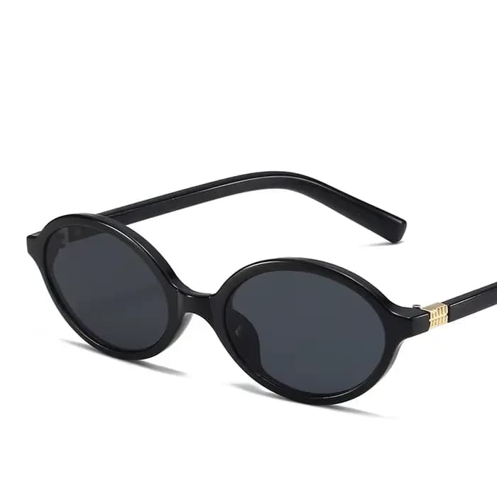 Mignon petit cadre ovale femmes lunettes de soleil Sexy léopard rétro luxe
