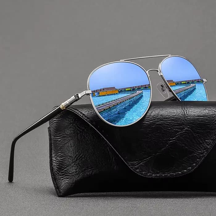 Lunettes de soleil vintage à monture métallique pour hommes et femmes