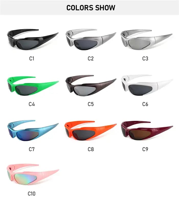 Kenbo Y2k nouvelles lunettes de soleil de sport Punk pour hommes femmes