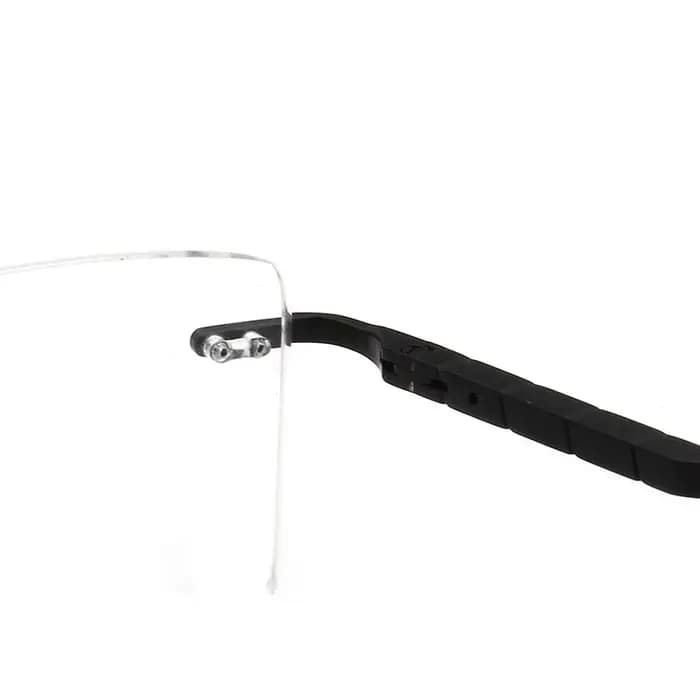 Montures de lunettes rectangulaires sans monture pour hommes