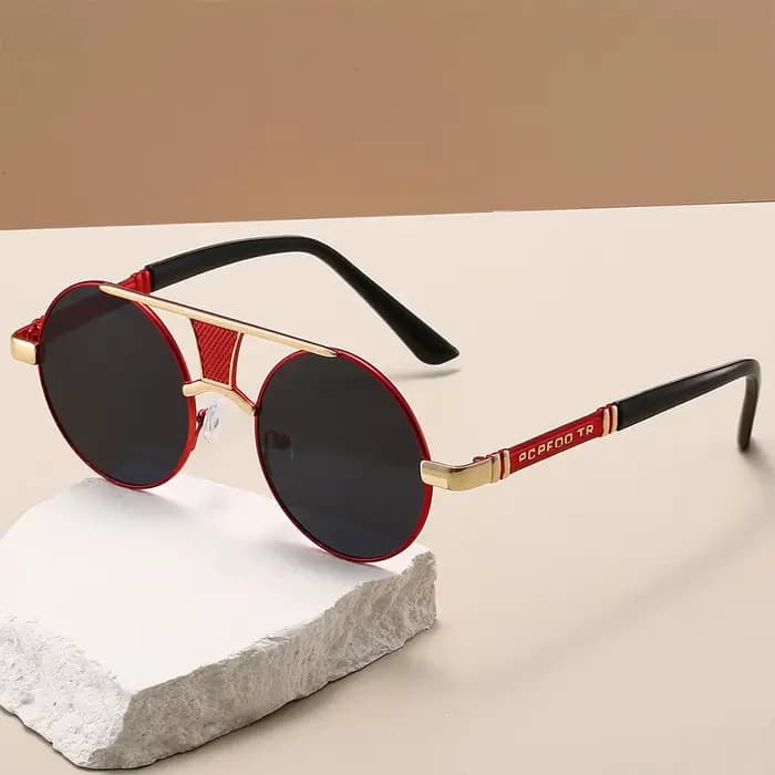 Lunettes de soleil rondes Vintage à la mode