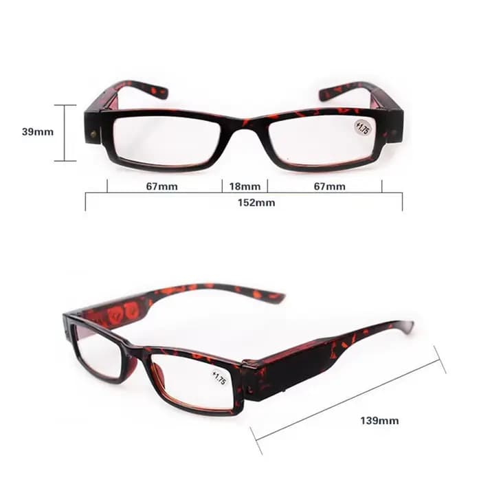 Lunettes de lecture avec lumière LED