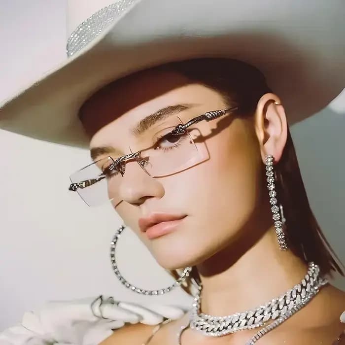 Lunettes de soleil carrées en métal pour hommes