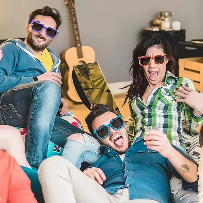 Lunettes de soleil Pixel rétro pour adultes