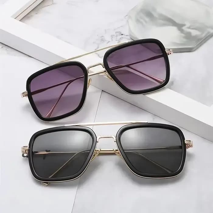 Lunettes de soleil de créateur Iron Man Tony Stark pour hommes