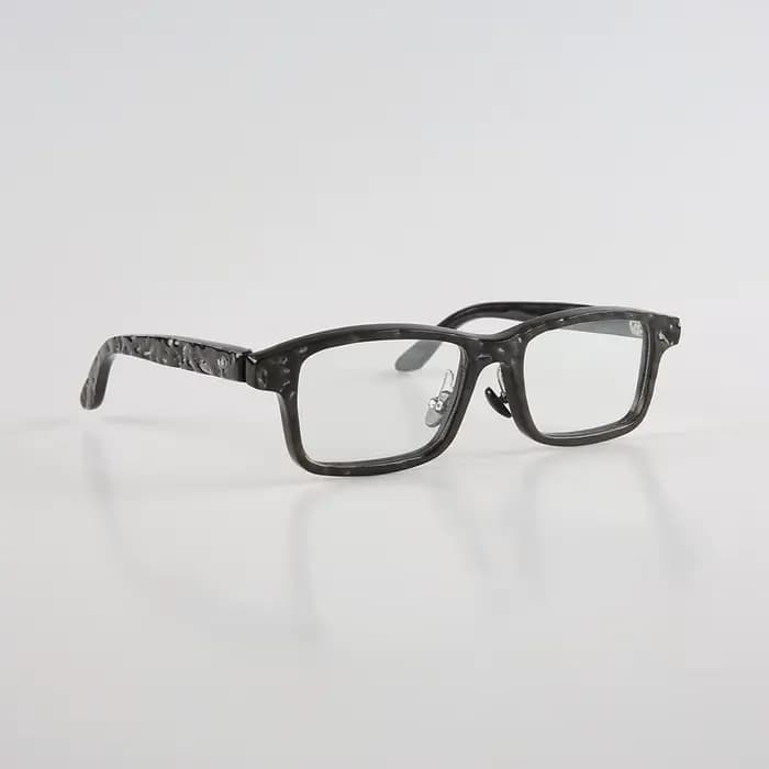 Lunettes en corne de buffle cratère Concave convexe irrégulier texturé mince cadre rectangulaire étroit personnalisé