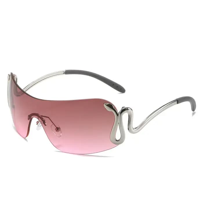 Lunettes de soleil sans monture Y2K pour femme et homme