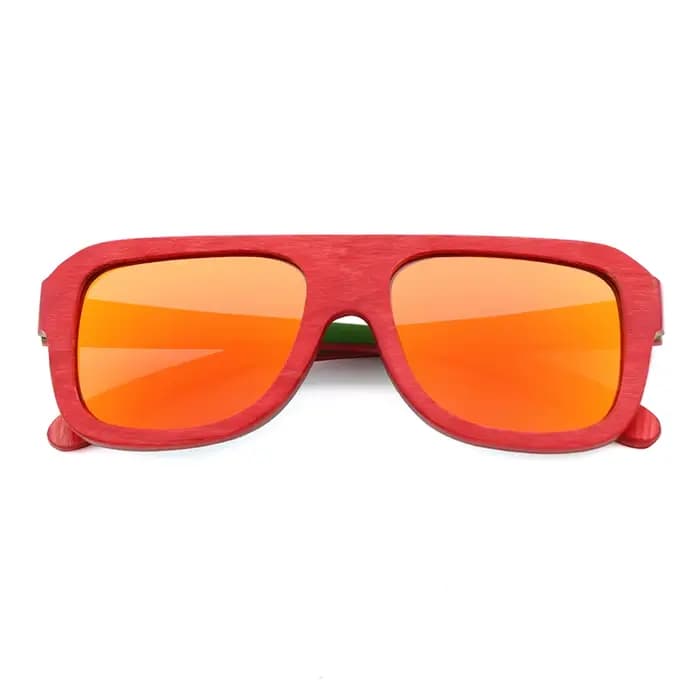 Lunettes de soleil Vintage en bois naturel