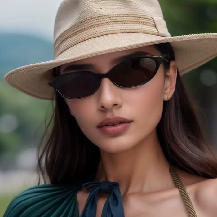 Lunettes de soleil ovales à petite monture pour femmes