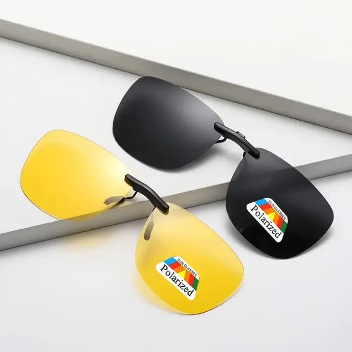 Lunettes de soleil carrées à clipser pour femmes et hommes