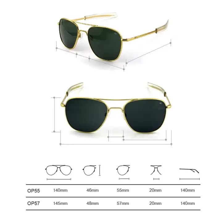 Lunettes de soleil AO Pilot pour hommes