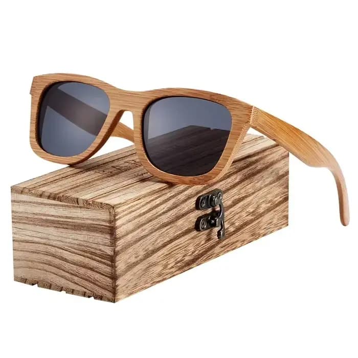 Plastiques bois bambou lunettes de soleil hommes femmes classique mode UV400 Vintage conduite