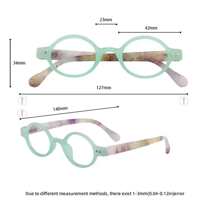 Meeshow-Lunettes de Lecture Rondes et Transparentes pour Homme et Femme