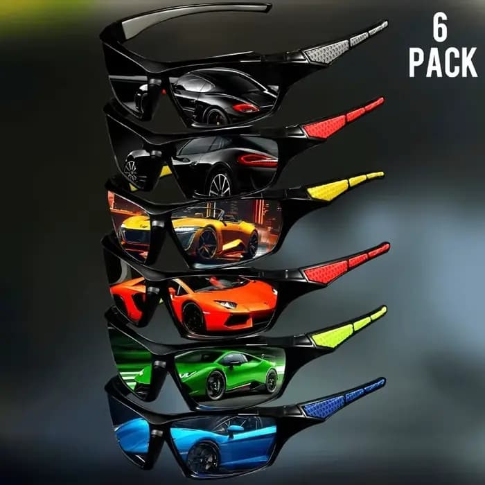 3/6 paires de lunettes colorées et tendance pour la photographie quotidienne et les fêtes