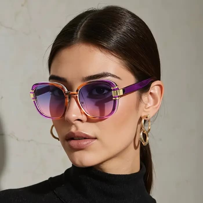 Lunettes de soleil décoratives dégradées pour femmes