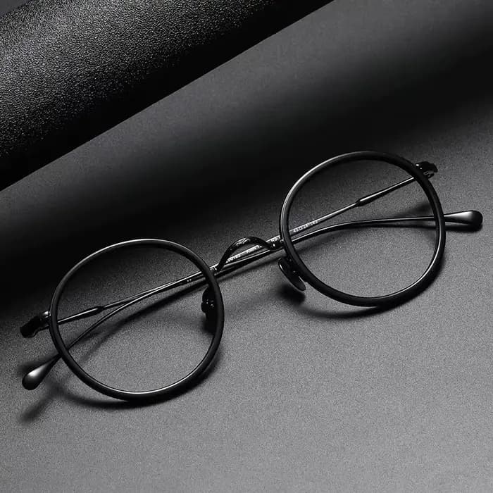 2026 Marque de luxe Designer KMN139 Hommes Rétro Rond Titane Cadre Lunettes Femmes À La Mode Cercle Style Acétate